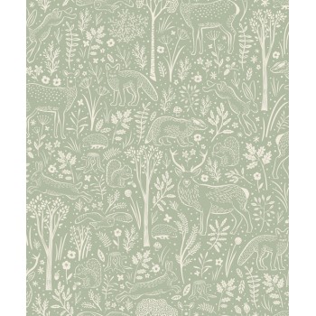 Grandeco Little Dreamers παιδική ταπετσαρία τοίχου LD3413 πράσινη