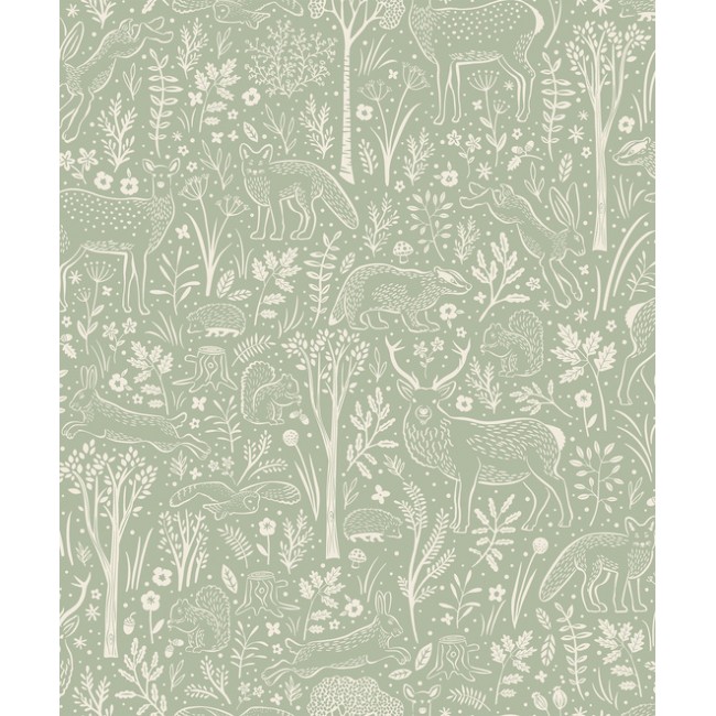 Grandeco Little Dreamers παιδική ταπετσαρία τοίχου LD3413 πράσινη