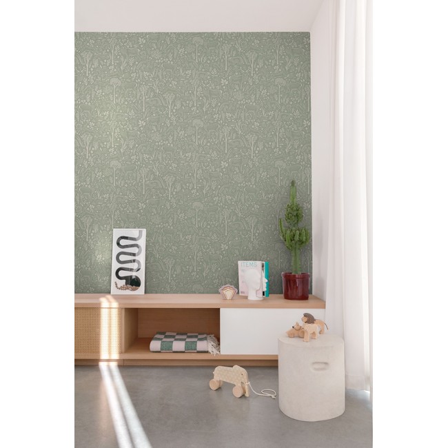Grandeco Little Dreamers παιδική ταπετσαρία τοίχου LD3413 πράσινη