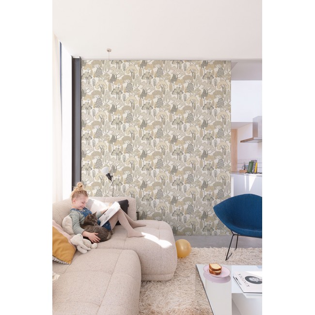 Grandeco Little Dreamers ταπετσαρία τοίχου LD2103 φλοράλ λευκή
