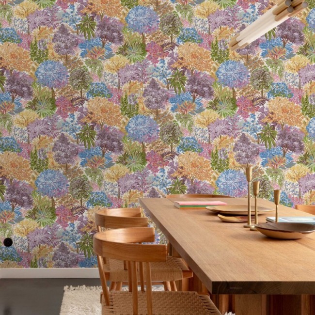 Grandeco Inia ταπετσαρία τοίχου A78601 φλοράλ πολύχρωμη