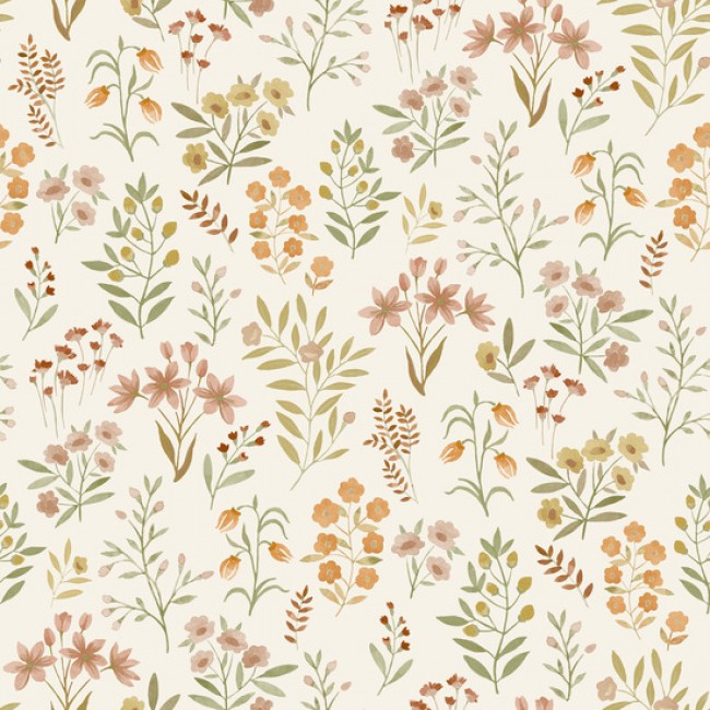 Grandeco Inia ταπετσαρία τοίχου A80102 φλοράλ κρεμ