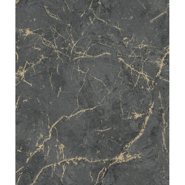 Grandeco Textured Vibes ταπετσαρία τοίχου A78003 εφέ μάρμαρου μαύρο