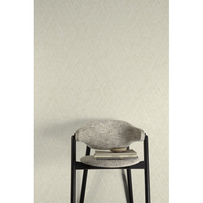 Grandeco Textured Vibes ταπετσαρία τοίχου A78301 εφέ υφάσματος λευκό - μπεζ