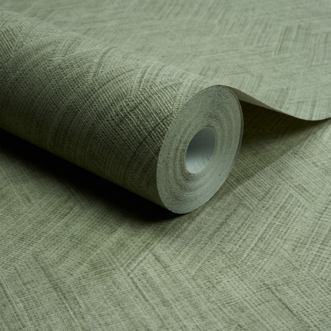 Grandeco Textured Vibes ταπετσαρία τοίχου A78307 εφέ υφάσματος πράσινο