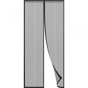 Sidirela μαγνητική σίτα - κουρτίνα πόρτας Μήκος 100 cm x Ύψος 220 cm μαύρη