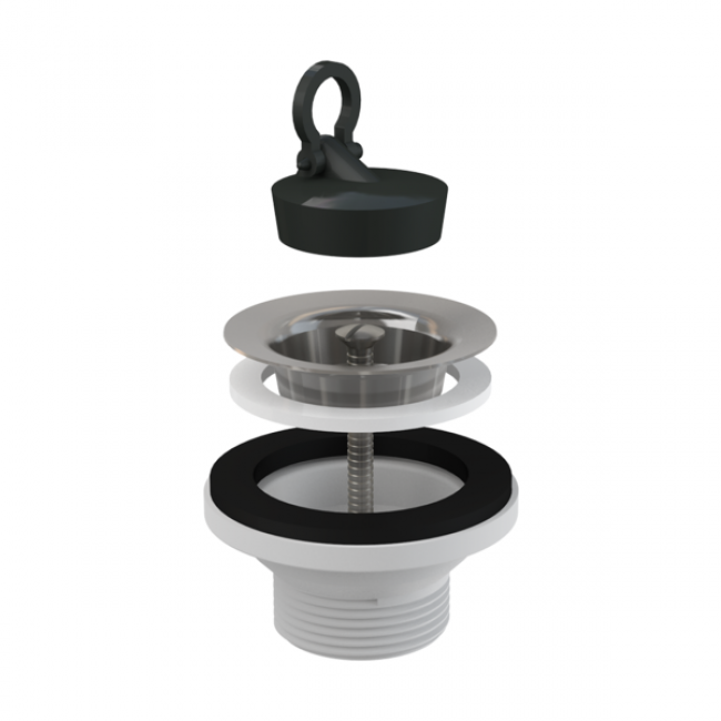 Alcaplast βαλβίδα νιπτήρα πλαστική με μεταλλικό πείρο 1 1/4''