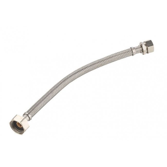 Σπιράλ συνδέσεως inox βαρέως τύπου 1/2' x 1/2' θηλυκό - θηλυκό | 10 cm έως 60 cm