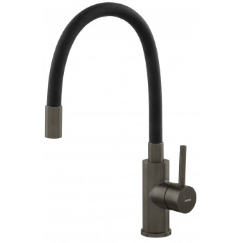 Ferro ψηλή βρύση μίξεως Zumba με εύκαμπτο στόμιο σε μαύρο - gun metal