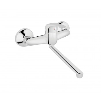 Ferro επιτοίχια βρύση μίξεως δύο οπών BBC3 Basic χρωμέ 