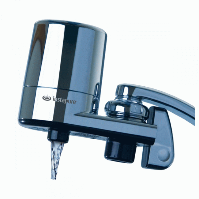Instapure συσκευή φιλτραρίσματος νερού βρύσης F2 με χρωμέ καπάκι και κορμό