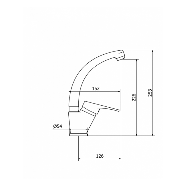 Zipponi ψηλή βρύση νιπτήρα KR564 Kristal χρωμέ 