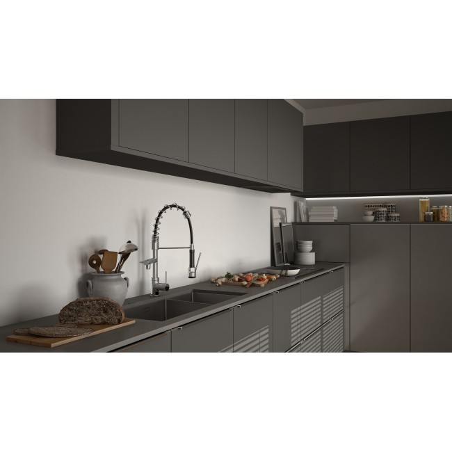 Ferro ψηλή βρύση πάγκου F-Master με ενσωματωμένη βρύση & αποσπώμενο ντους inox