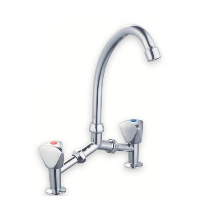 Ideamix βρύση νιπτήρα τύπου γέφυρα χρωμέ 