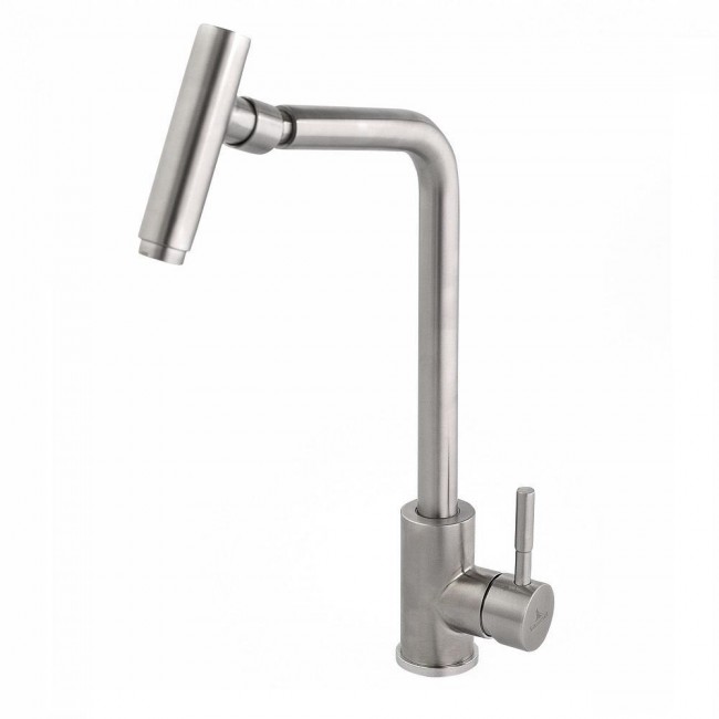 Venezia ψηλή βρύση πάγκου μίξεως 127 Stilo inox mat