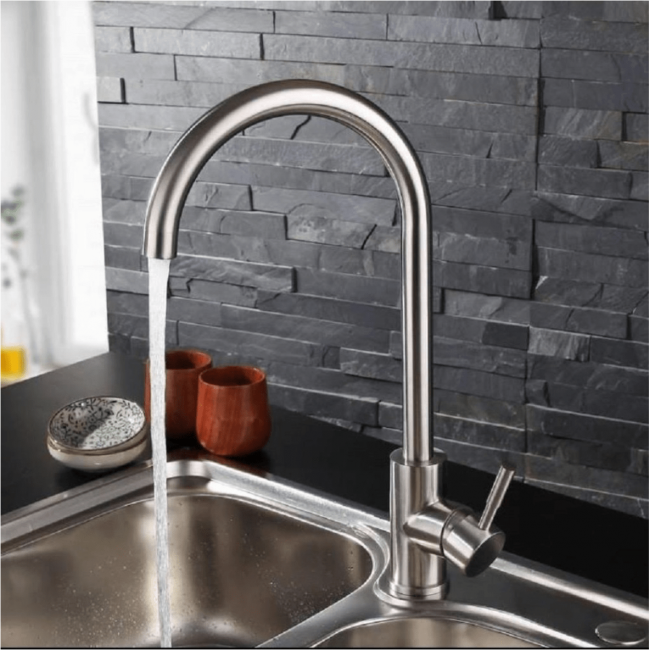 Venezia ψηλή βρύση πάγκου μίξεως 116 Stilo inox mat