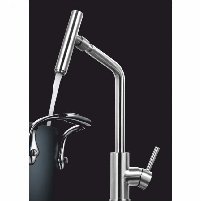 Venezia ψηλή βρύση πάγκου μίξεως 127 Stilo inox mat