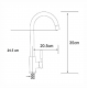Venezia ψηλή βρύση πάγκου μίξεως 116 Stilo inox mat