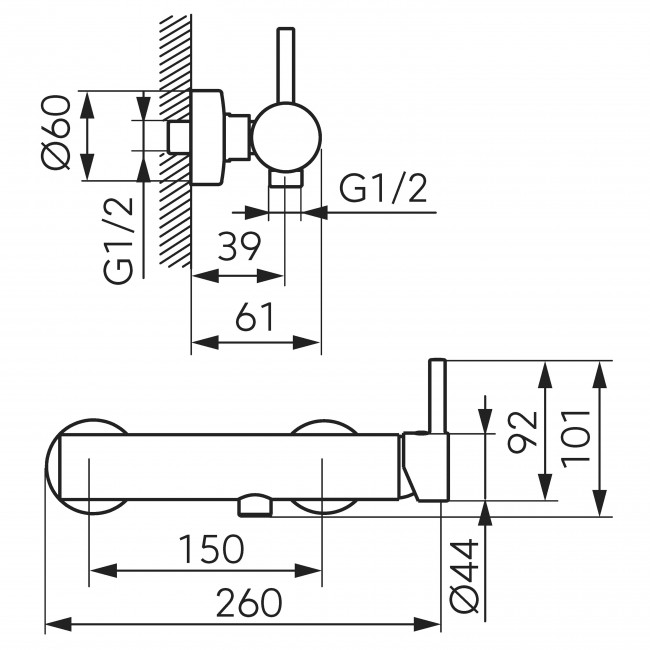 Ferro μπαταρία ντουζιέρας BCK77GM gun metal