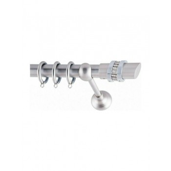Frans κουρτινόξυλο Two Rings Strass Φ25 νίκελ σατινέ