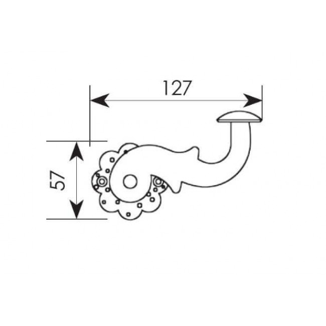 Zogometal πόμολο ροζέτας 143 μαύρο