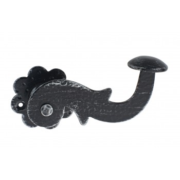 Zogometal πόμολο ροζέτας 143 μαύρο πατίνα ασημί