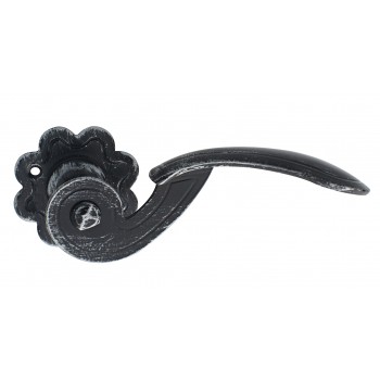 Zogometal πόμολο ροζέτας 145 μαύρο πατίνα ασημί