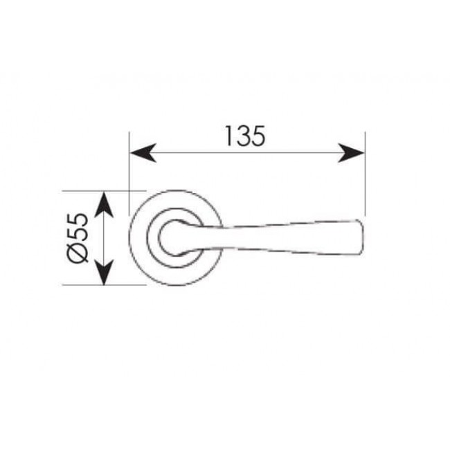 Ζωγομετάλ πόμολο ροζέτας 201 Όρο ματ
