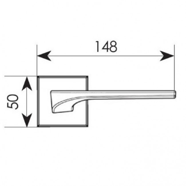 Ζωγομετάλ πόμολο ροζέτας 2086 Μαύρο