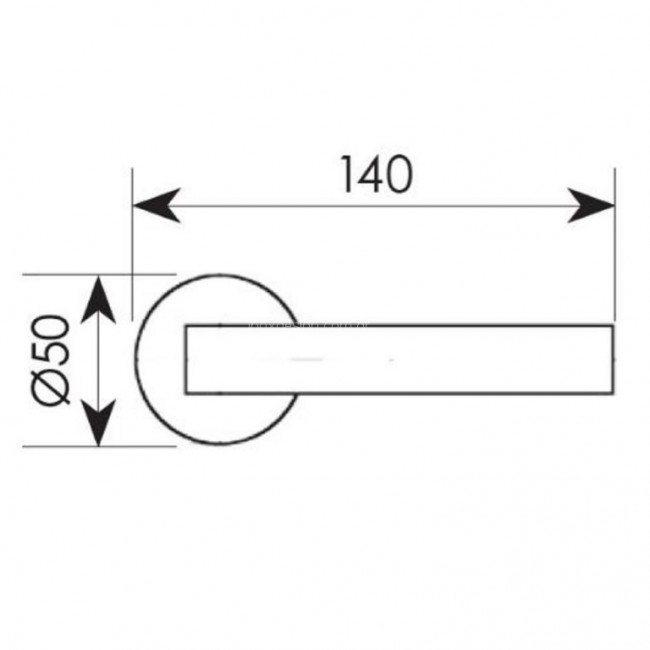 Ζωγομετάλ πόμολο ροζέτας 2181 Χρώμιο
