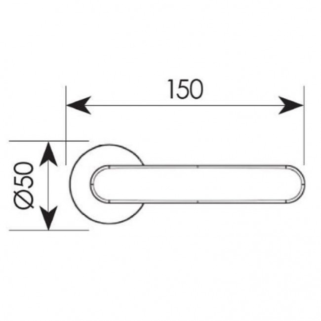Ζωγομετάλ πόμολο ροζέτας 2261 Χρώμιο Ματ