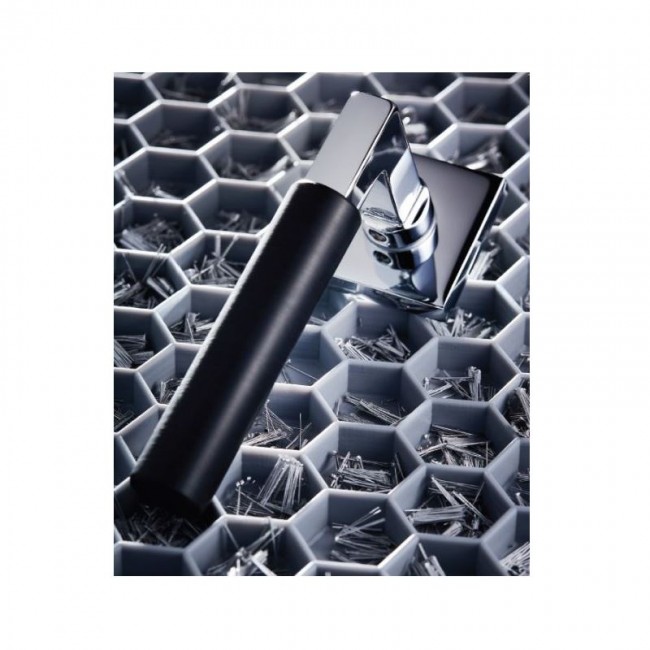 Ζωγομετάλ πόμολο ροζέτας 2281 Χρώμιο - Μαύρο