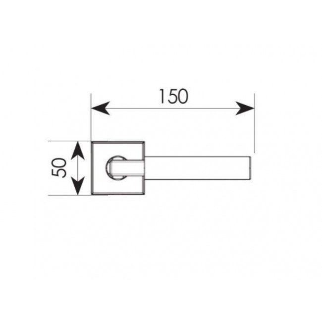 Ζωγομετάλ πόμολο ροζέτας 2281 Χρώμιο - Μαύρο