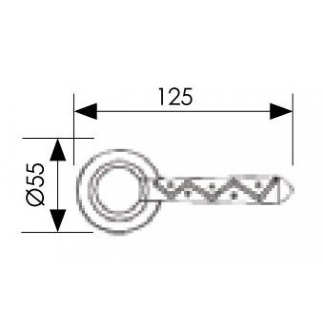 Ζωγομετάλ πόμολο ροζέτας 261 Μπρονζέ