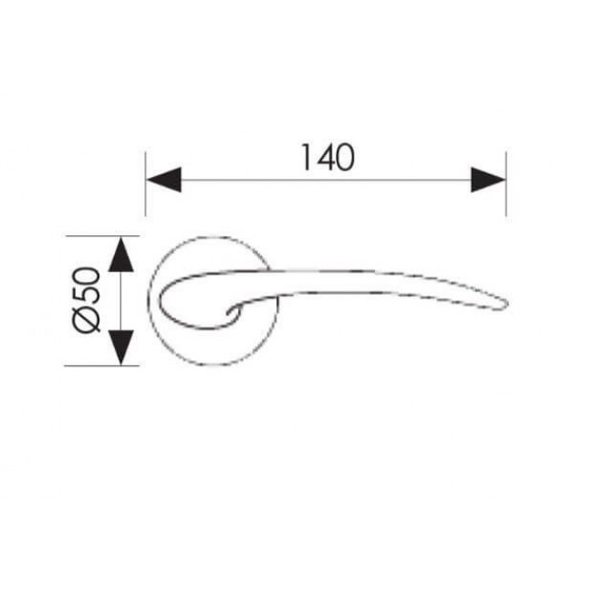 Ζωγομετάλ πόμολο ροζέτας 291 Όρο ματ