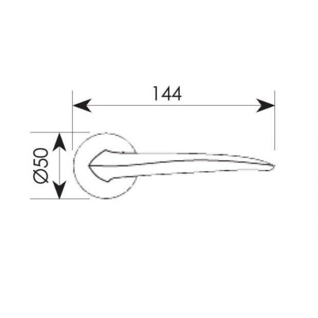 Ζωγομετάλ πόμολο ροζέτας 340 Χρώμιο