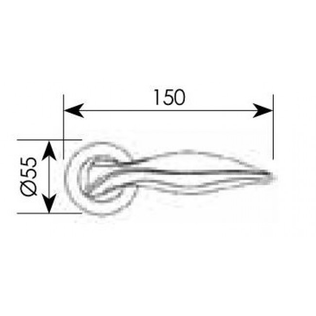 Ζωγομετάλ πόμολο ροζέτας 342 Μπρονζέ