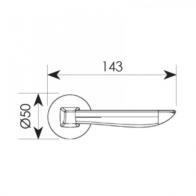 Ζωγομετάλ πόμολο ροζέτας 2061 Μαύρο