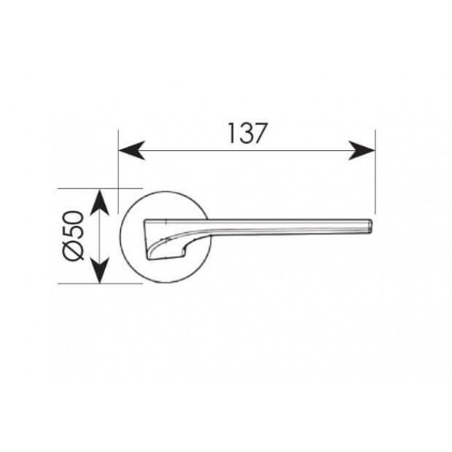 Ζωγομετάλ πόμολο ροζέτας 2081 Μαύρο