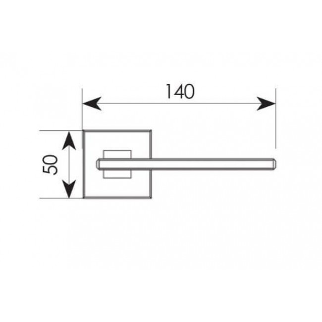 Ζωγομετάλ πόμολο ροζέτας 366 Χρώμιο ματ