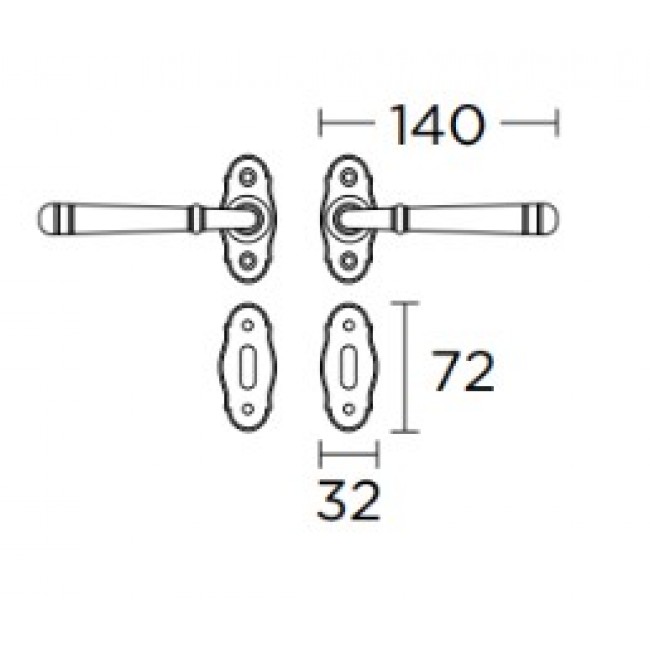 Conset πόμολο ροζέτας C955 μαύρο