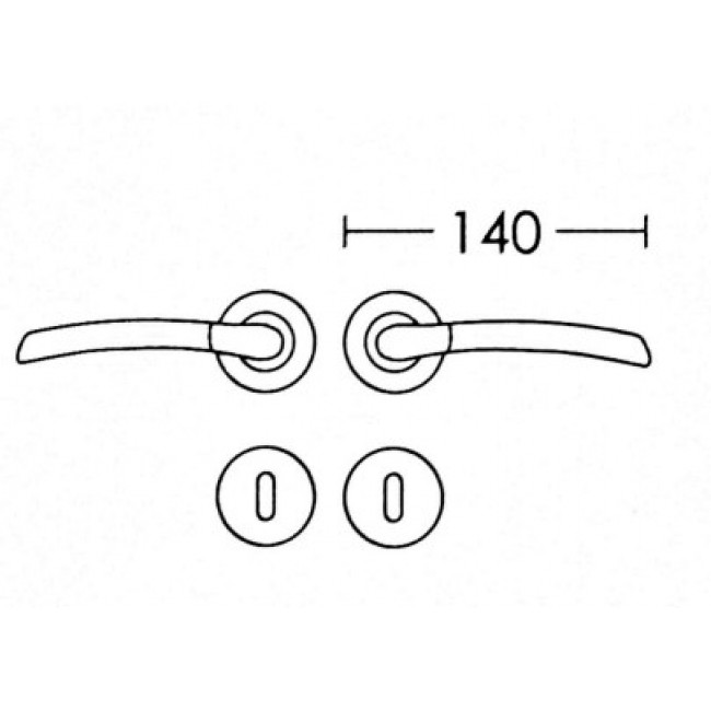 Conset πόμολο ροζέτας C1045 όρο ματ - όρο