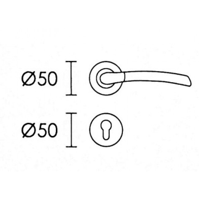 Conset πόμολο ροζέτας C1045 όρο ματ - όρο