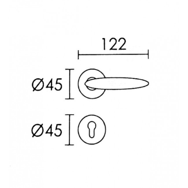 Conset πόμολο ροζέτας C185 νίκελ ματ