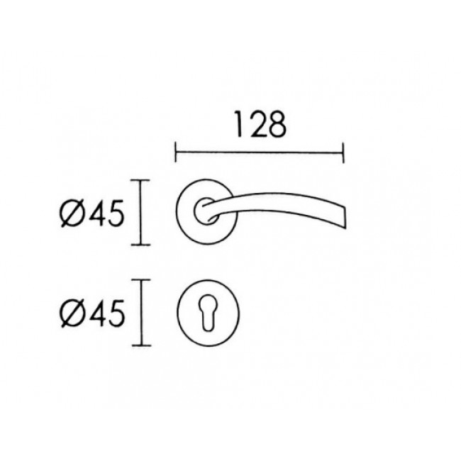 Conset πόμολο ροζέτας C285 όρο ματ