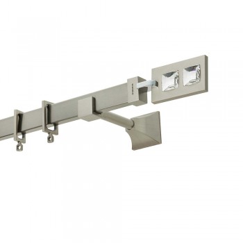 Ζωγομετάλ Κουρτινόξυλο FC4518 Swarovski Νίκελ ματ - Χρώμιο 