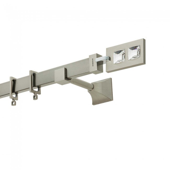 Ζωγομετάλ Κουρτινόξυλο FC4518 Swarovski Νίκελ ματ - Χρώμιο 