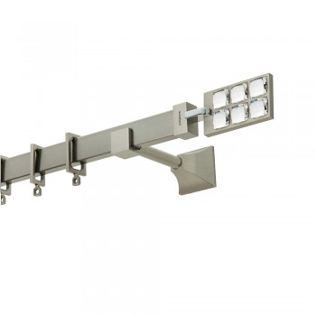 Ζωγομετάλ Κουρτινόξυλο FC4520 Swarovski Νίκελ ματ - Χρώμιο 