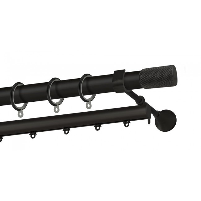 Perfect κουρτινόξυλο Μήλος Φ25 μαύρο