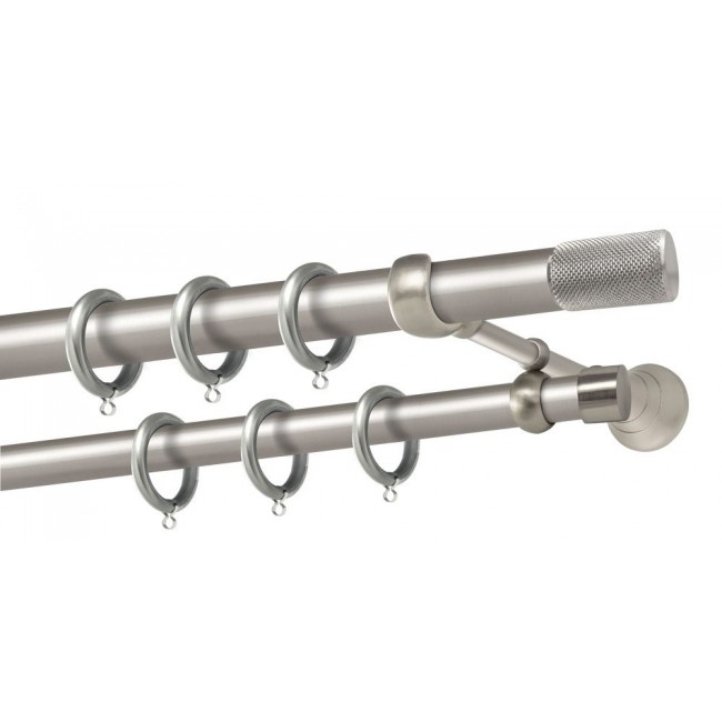 Perfect κουρτινόξυλο Μήλος Φ25 νίκελ ματ